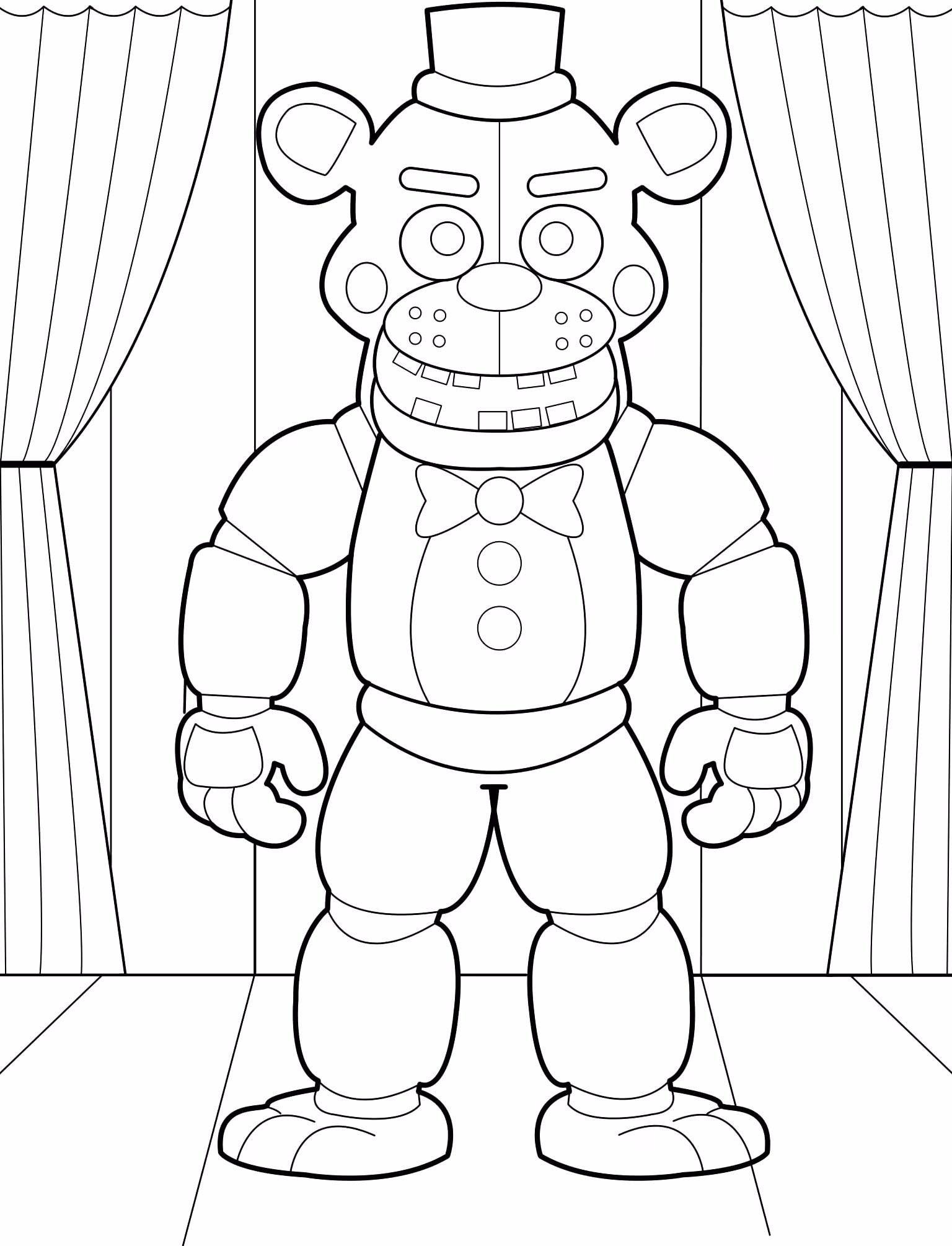 Fnaf para colorir — desenho para imprimir