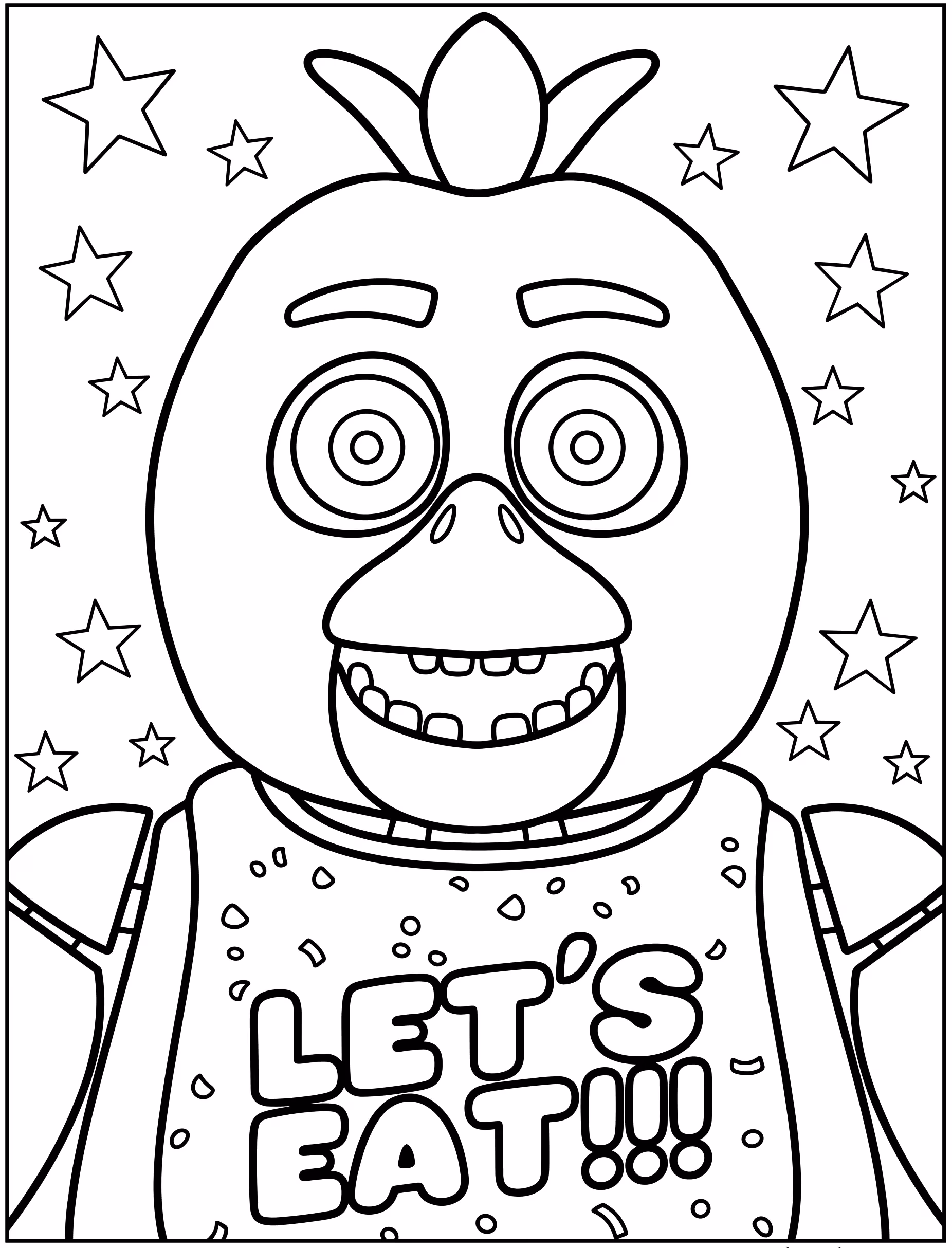 Fnaf para colorir — desenho para imprimir