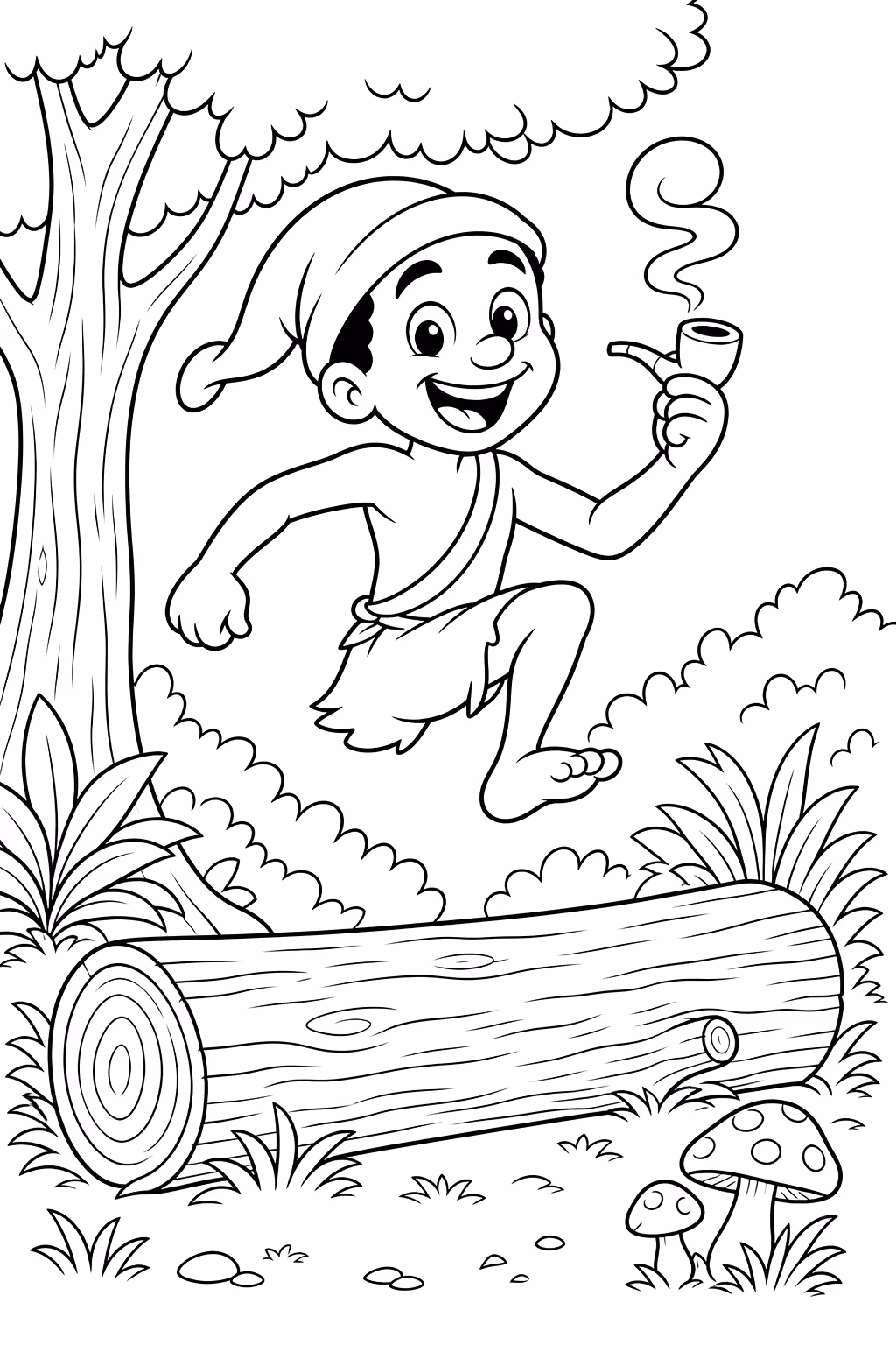 Folclore para colorir — desenho para imprimir