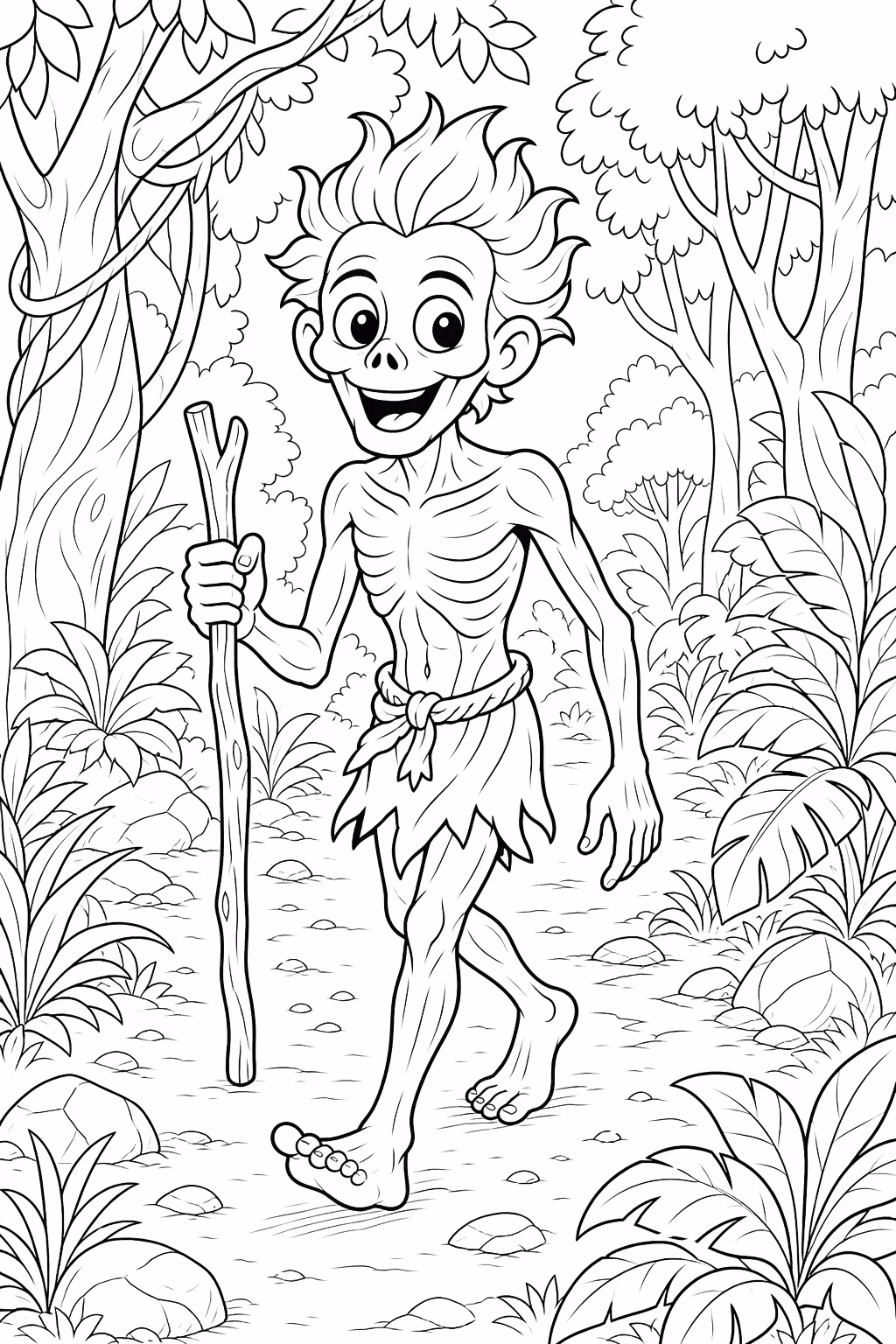 Folclore para colorir — desenho para imprimir