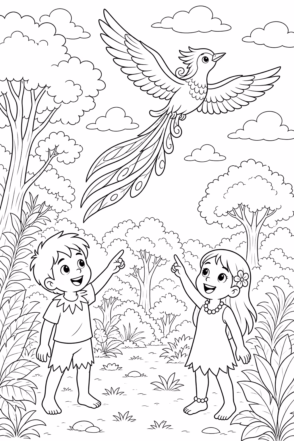 Folclore para colorir — desenho para imprimir