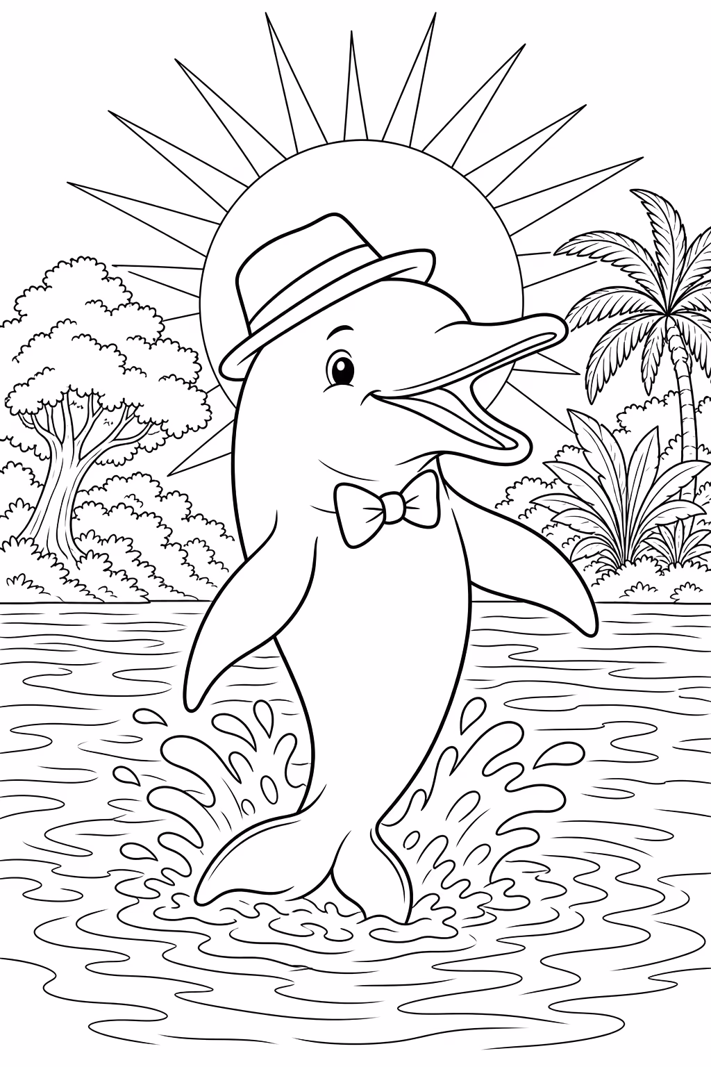 Folclore para colorir — desenho para imprimir