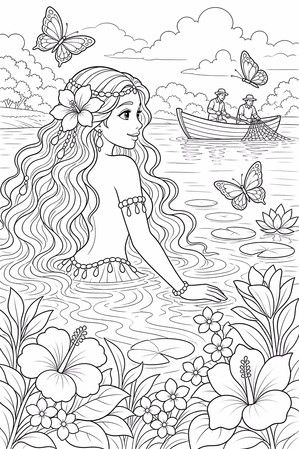 Folclore para colorir — desenho para imprimir