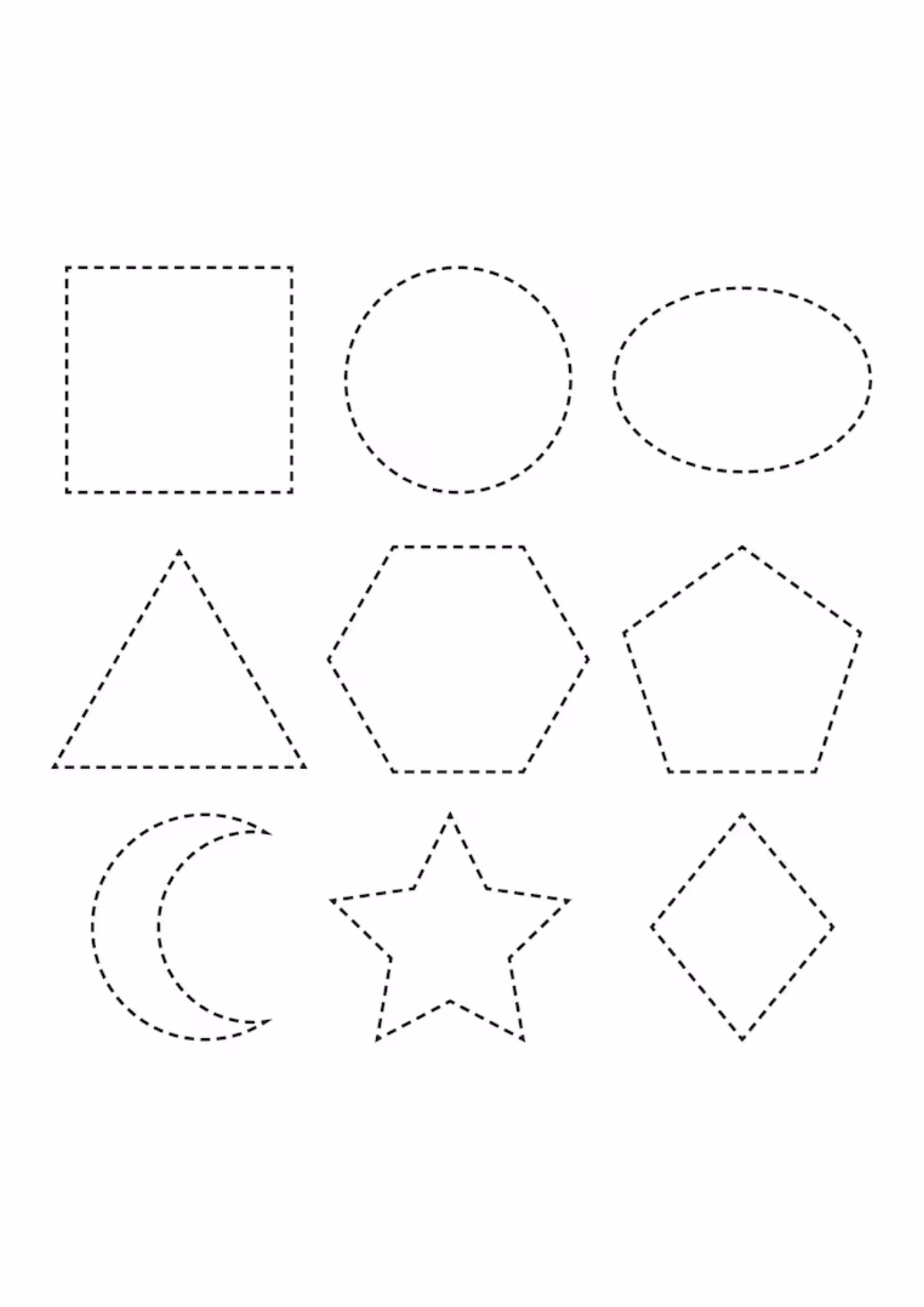 Formas geometricas e para colorir — desenho para imprimir