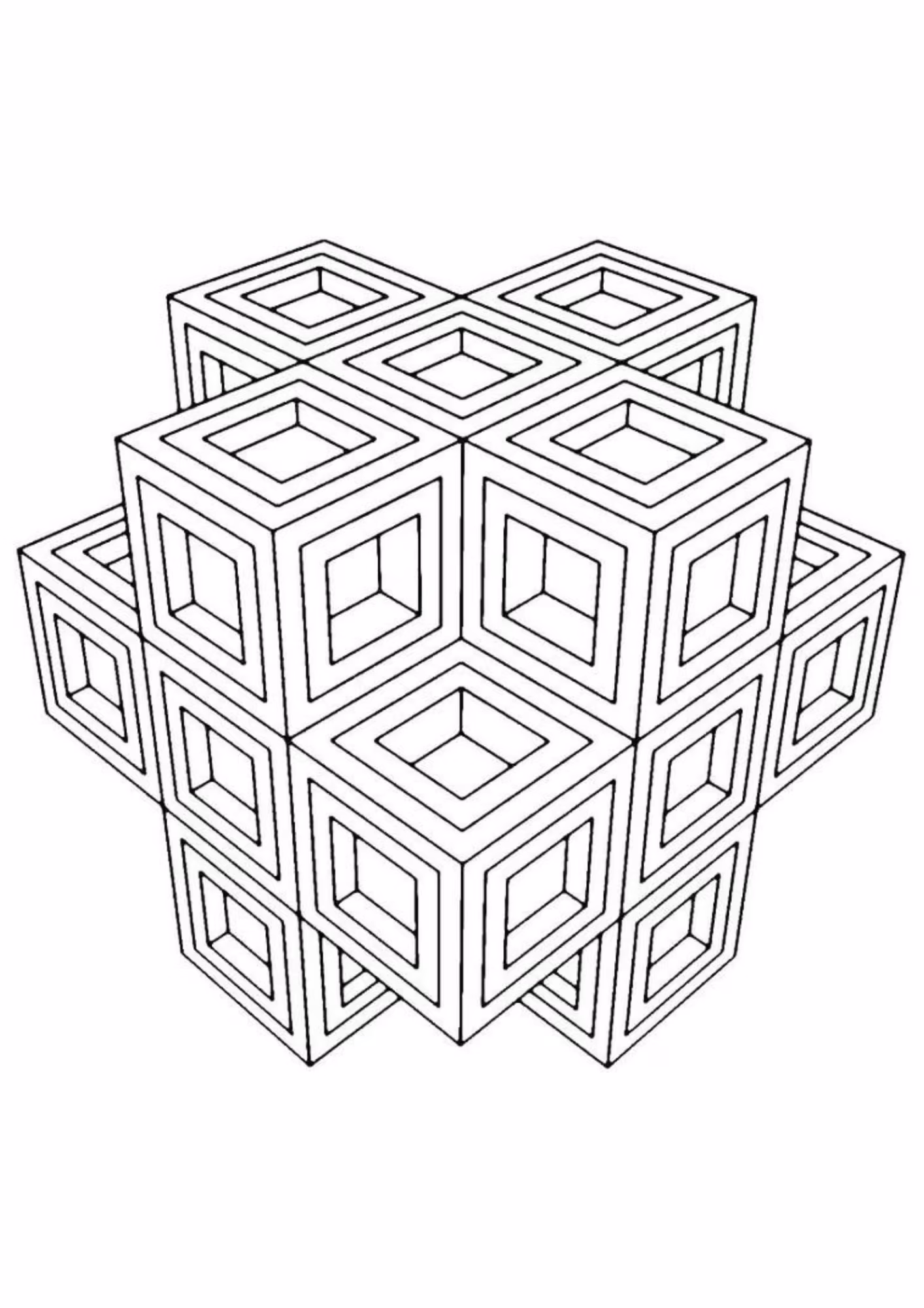Formas geometricas e para colorir — desenho para imprimir
