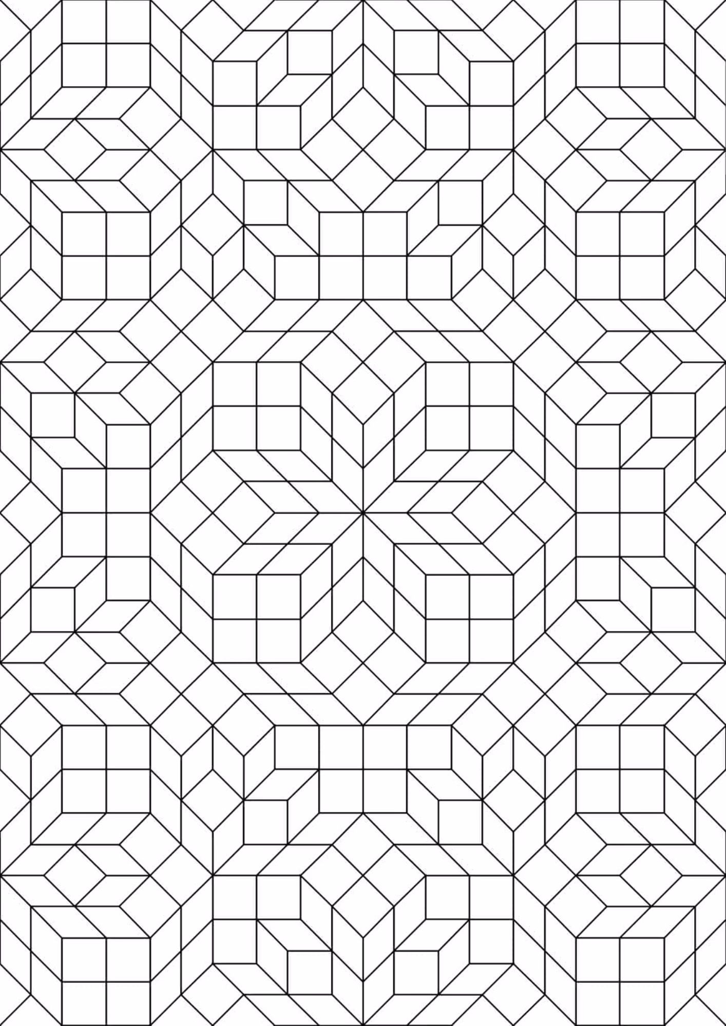 Formas geometricas e para colorir — desenho para imprimir