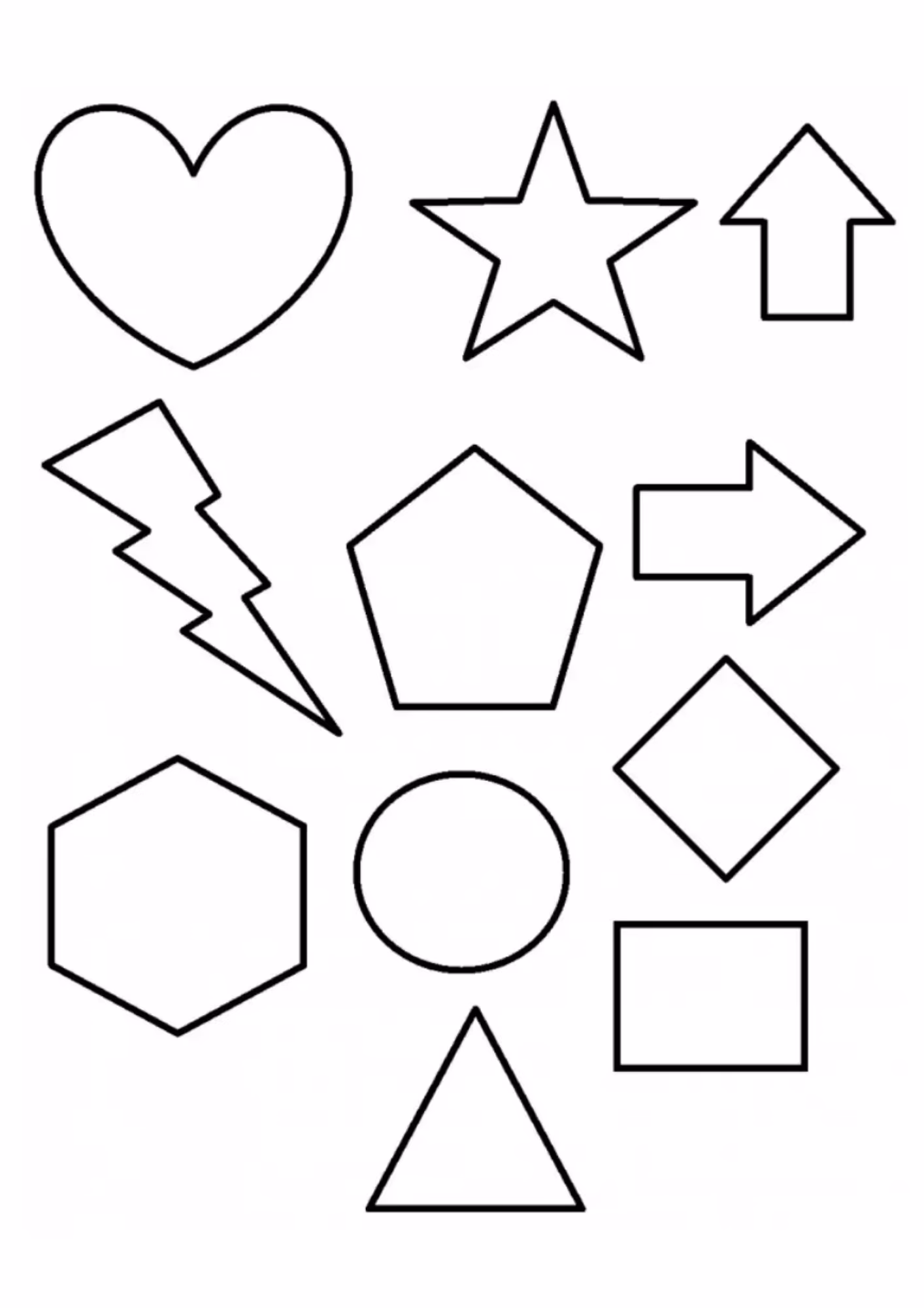 Formas geometricas e para colorir — desenho para imprimir