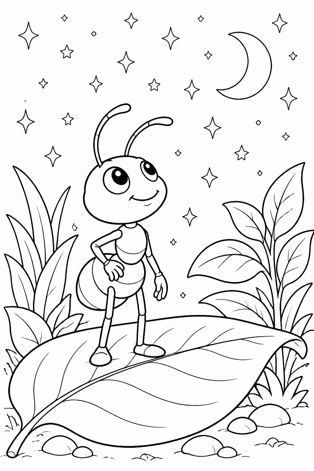 Formigas para colorir — desenho para imprimir