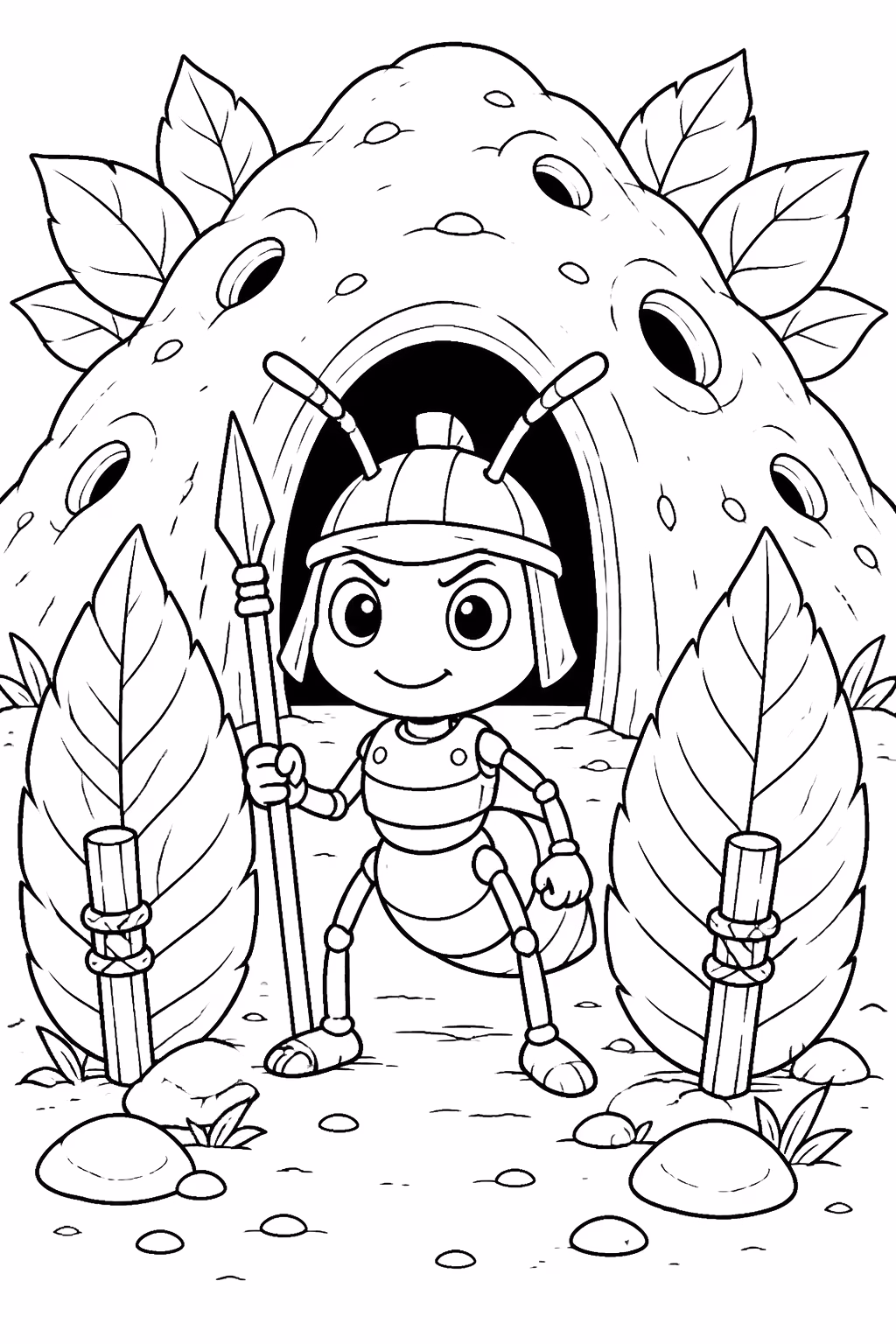 Formigas para colorir — desenho para imprimir