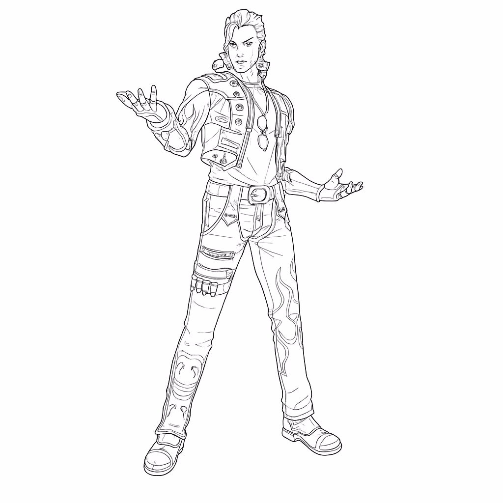 Free fire para colorir — desenho para imprimir