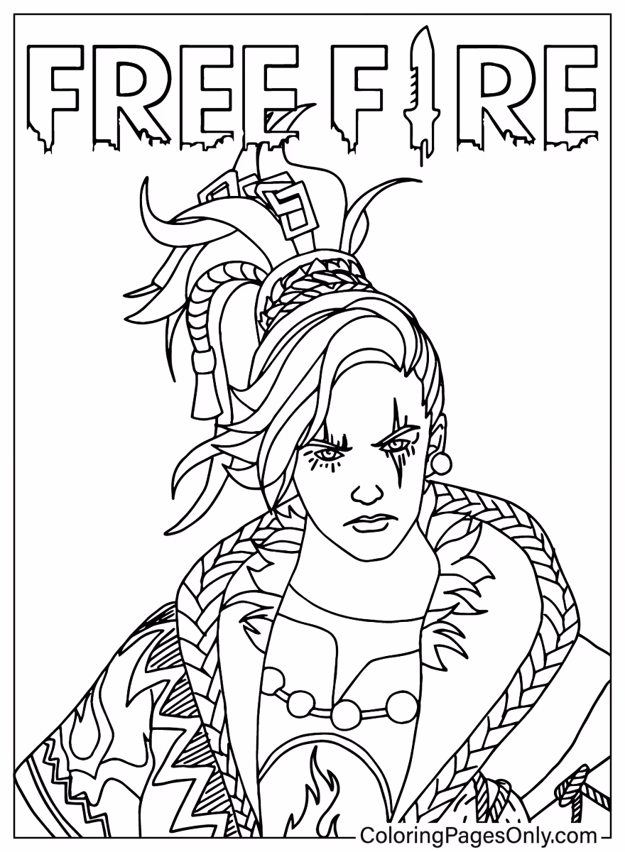 Free fire para colorir — desenho para imprimir
