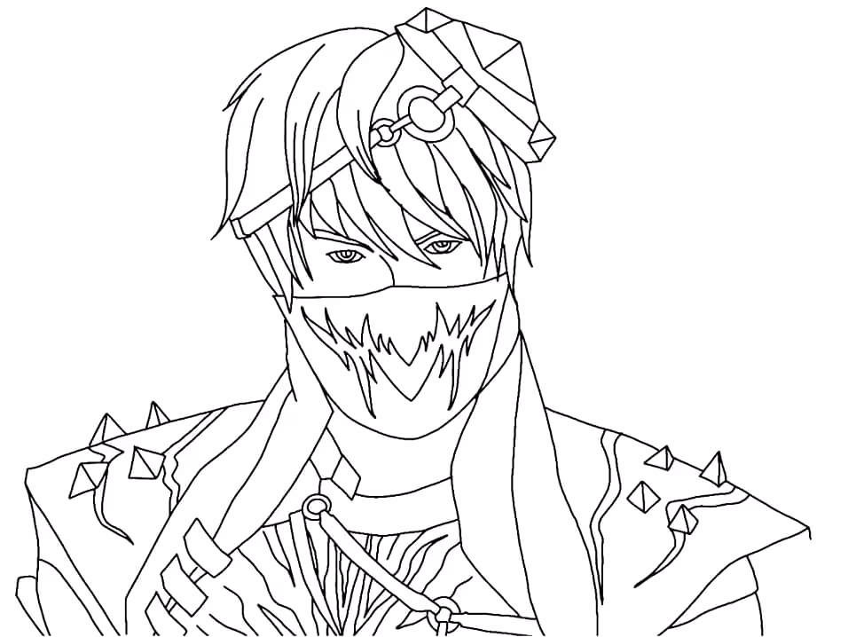 Free fire para colorir — desenho para imprimir