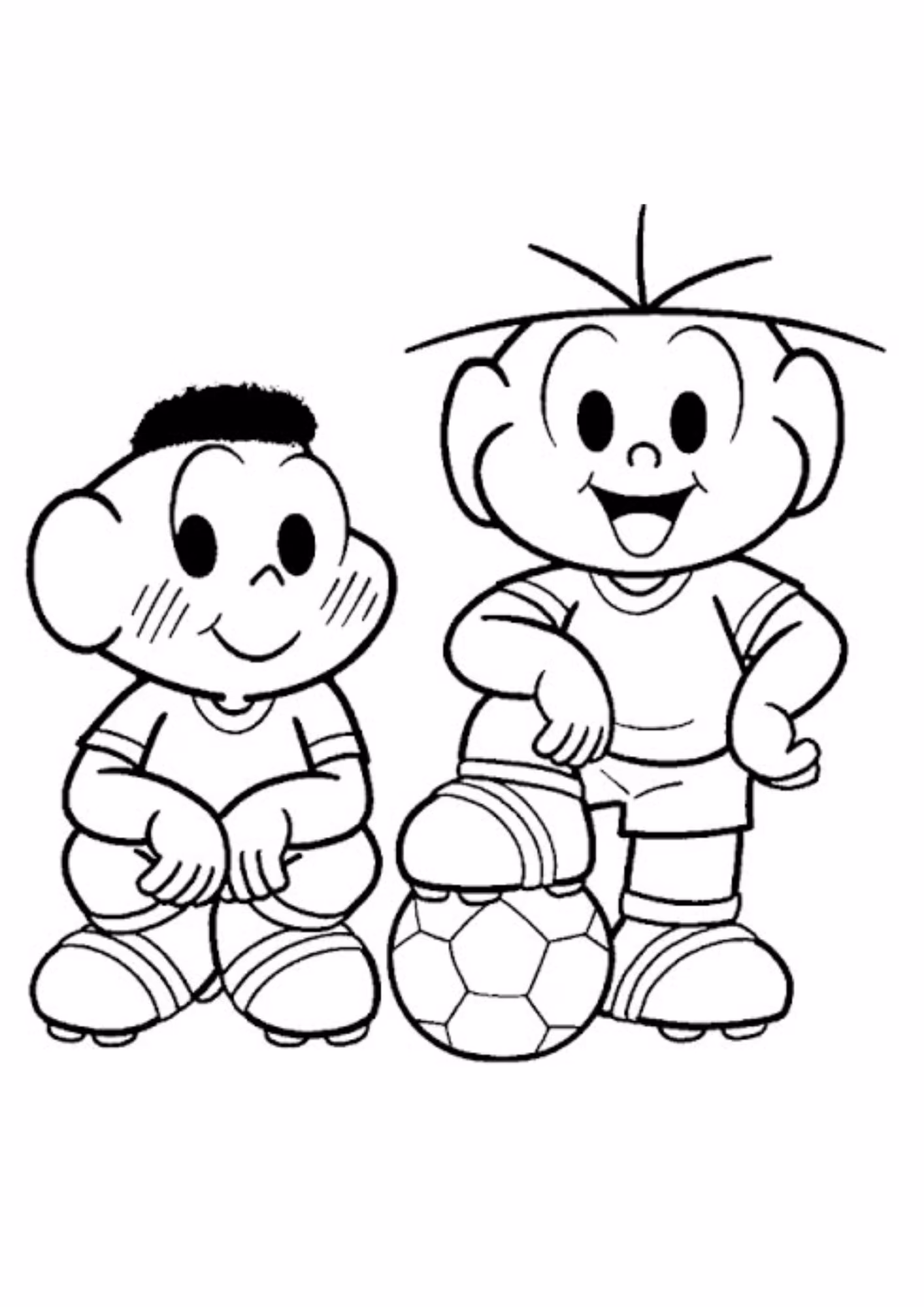 Futebol e para colorir — desenho para imprimir