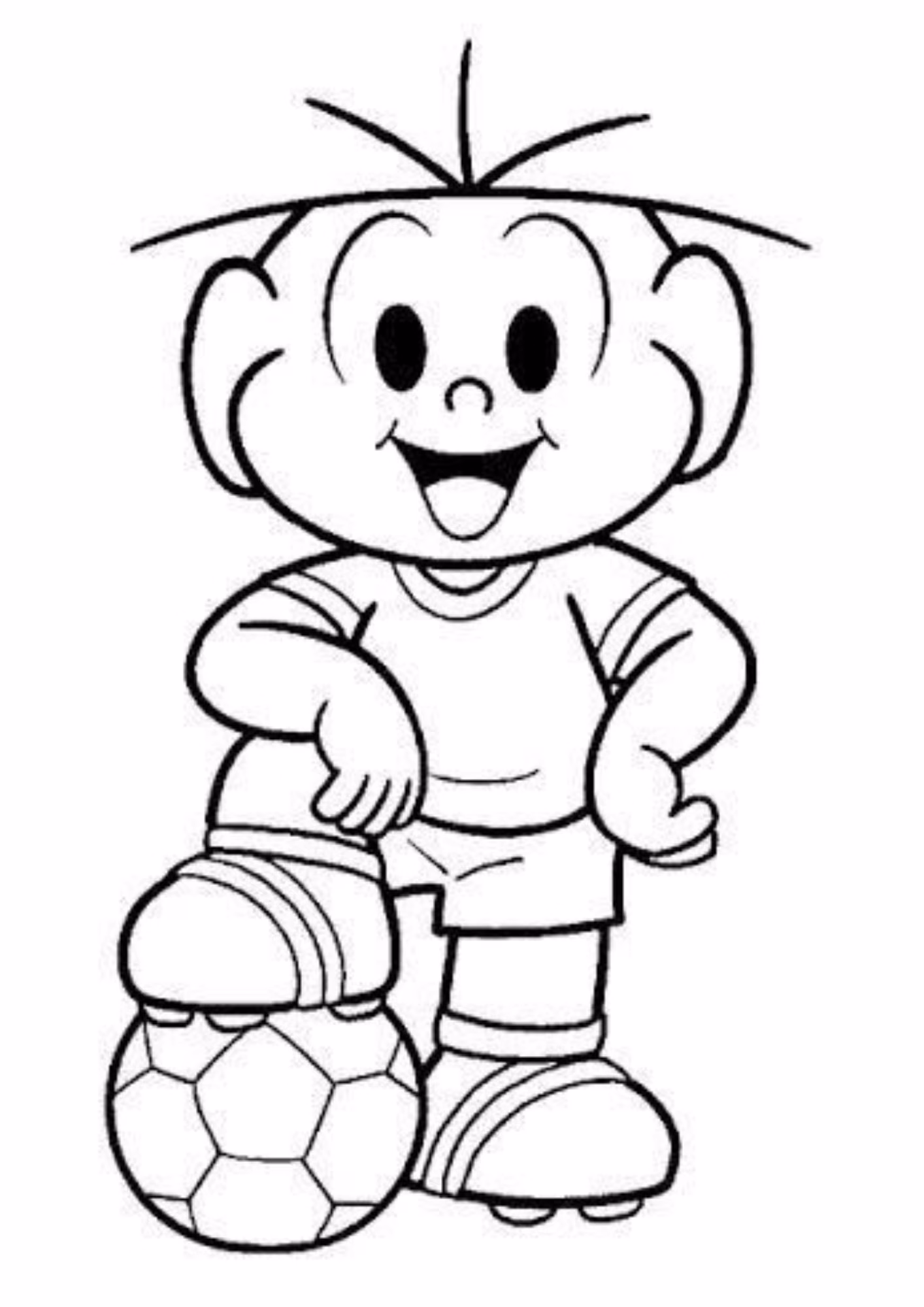 Futebol e para colorir — desenho para imprimir