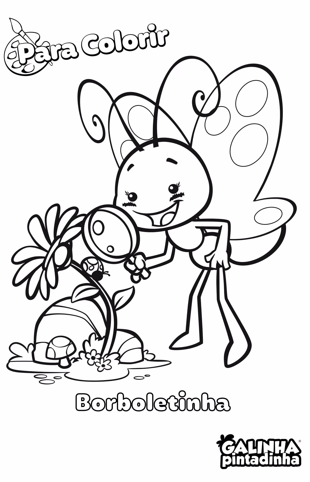 Galinha pintadinha para colorir — desenho para imprimir