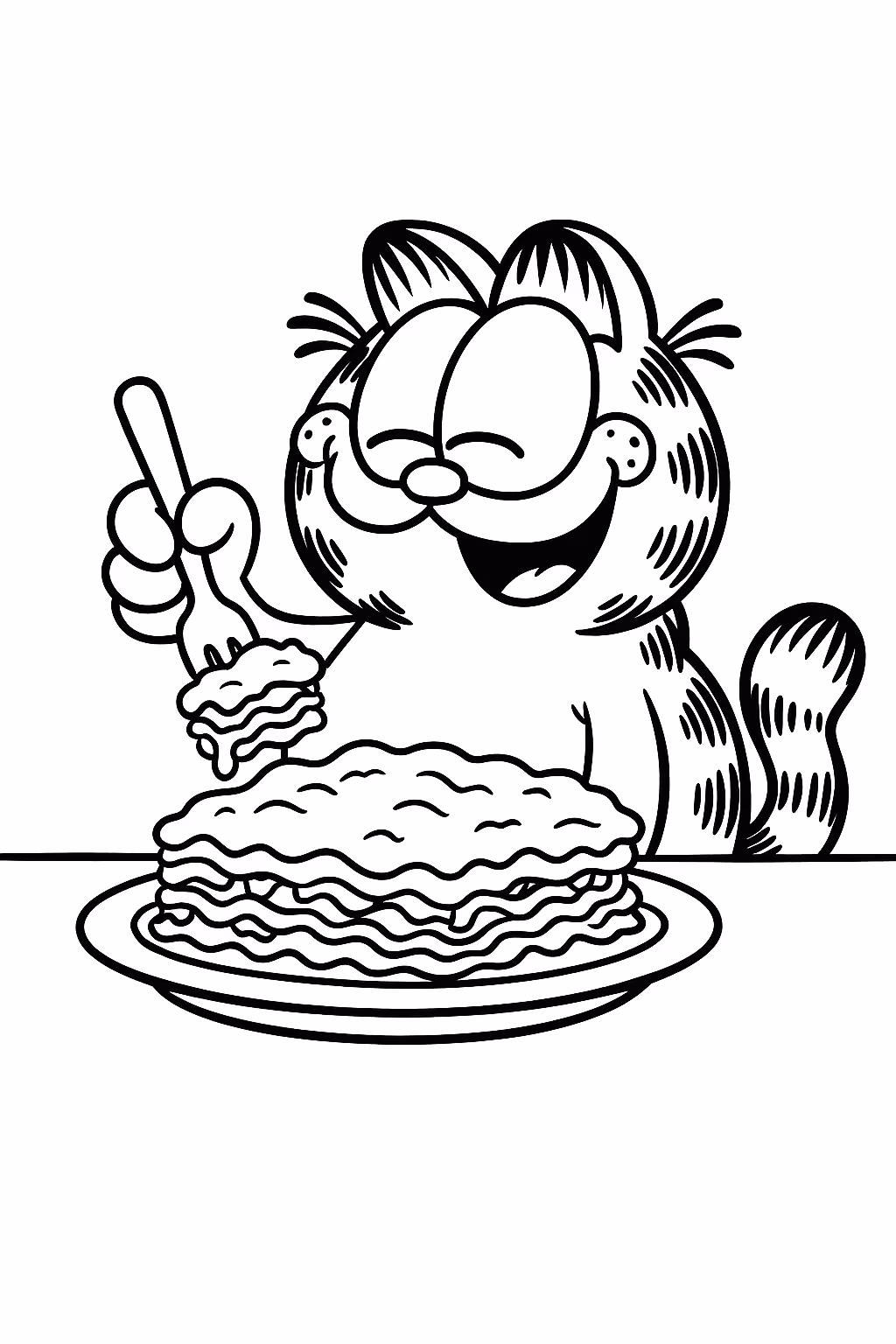 Garfield para colorir — desenho para imprimir