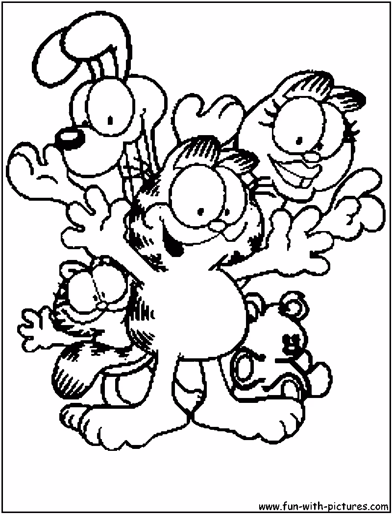 Garfield para colorir — desenho para imprimir