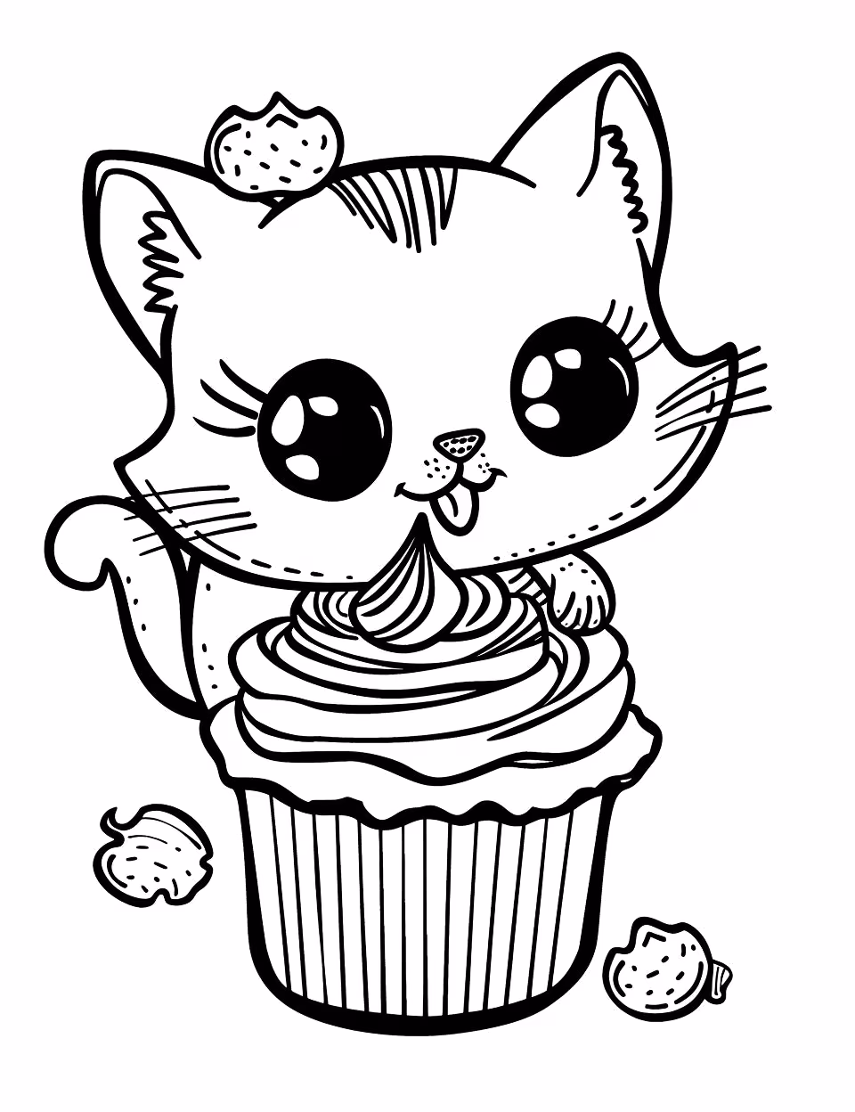 Gatos para colorir — desenho para imprimir