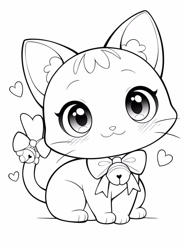 Gatos para colorir — desenho para imprimir