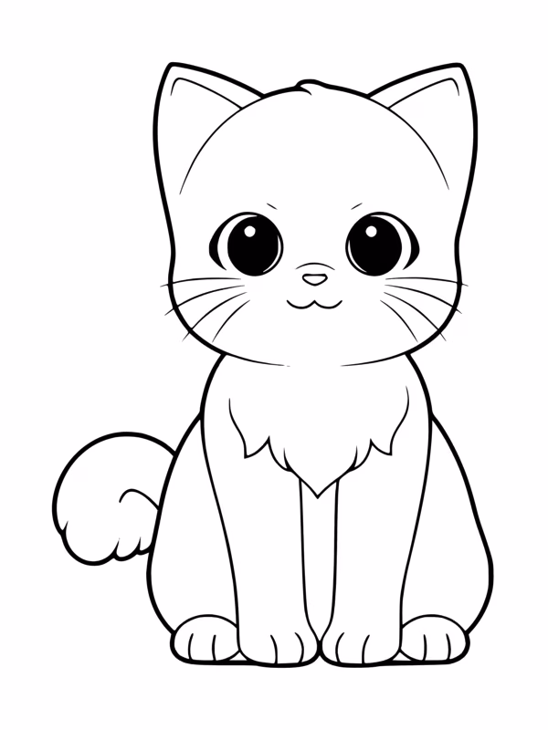 Gatos para colorir — desenho para imprimir