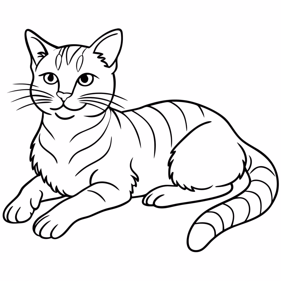Gatos para colorir — desenho para imprimir