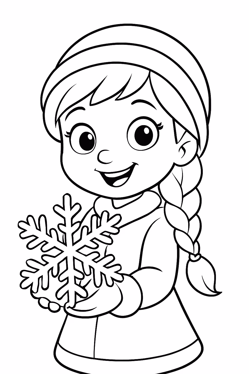A frozen com estrelas nas maos para colorir — desenho para imprimir