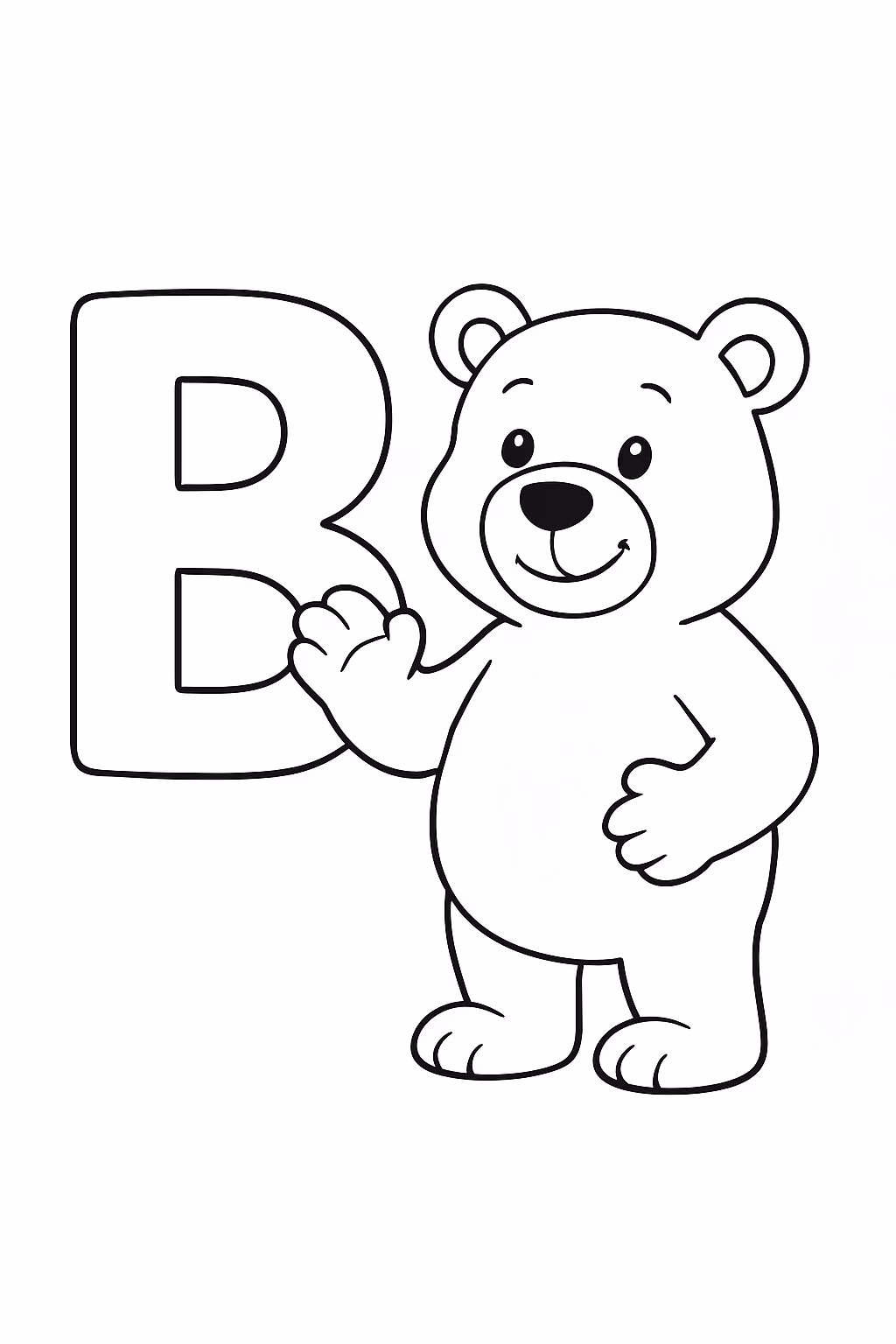 A letra b para colorir — desenho para imprimir