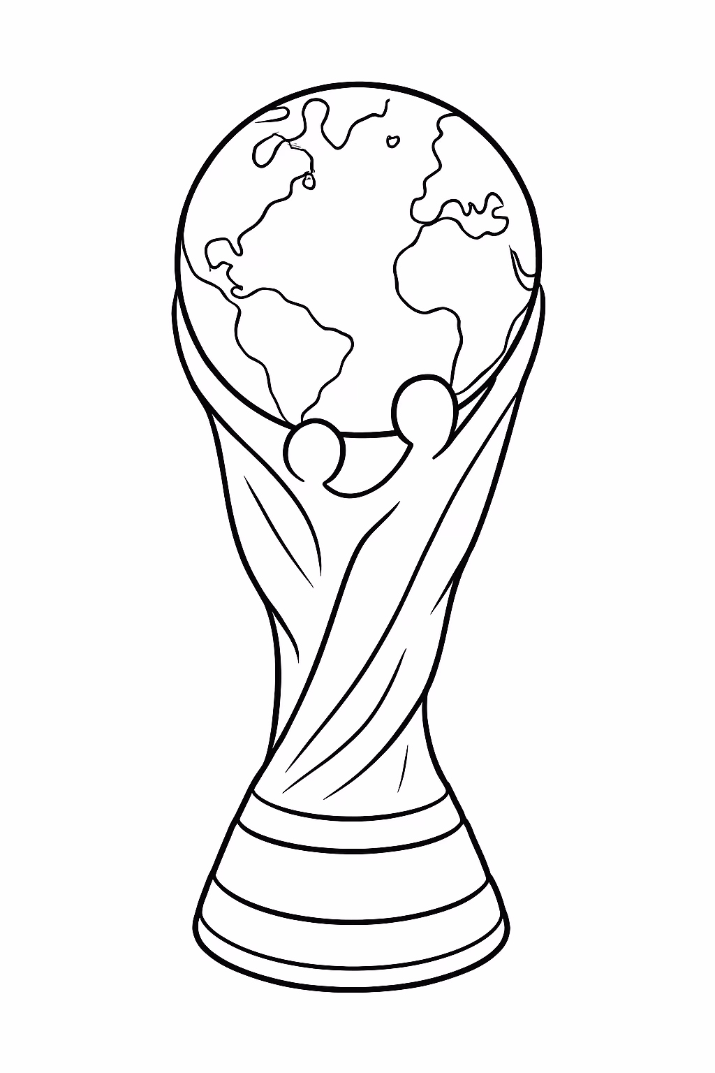 A taca do mundo para colorir — desenho para imprimir