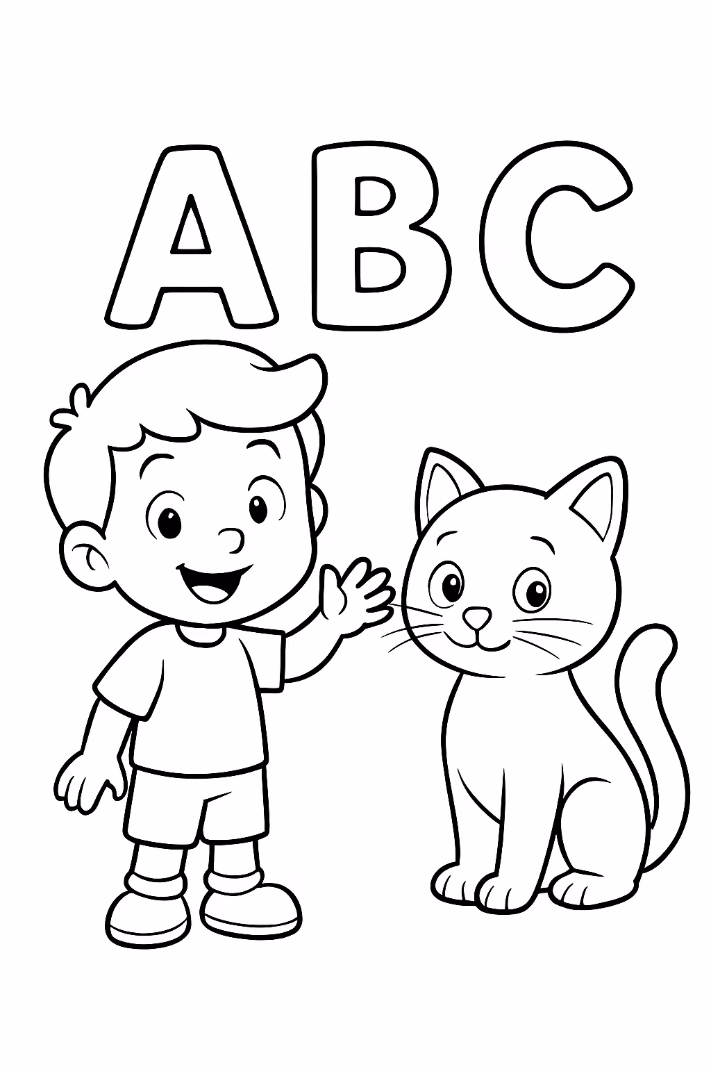 Abc para colorir — desenho para imprimir