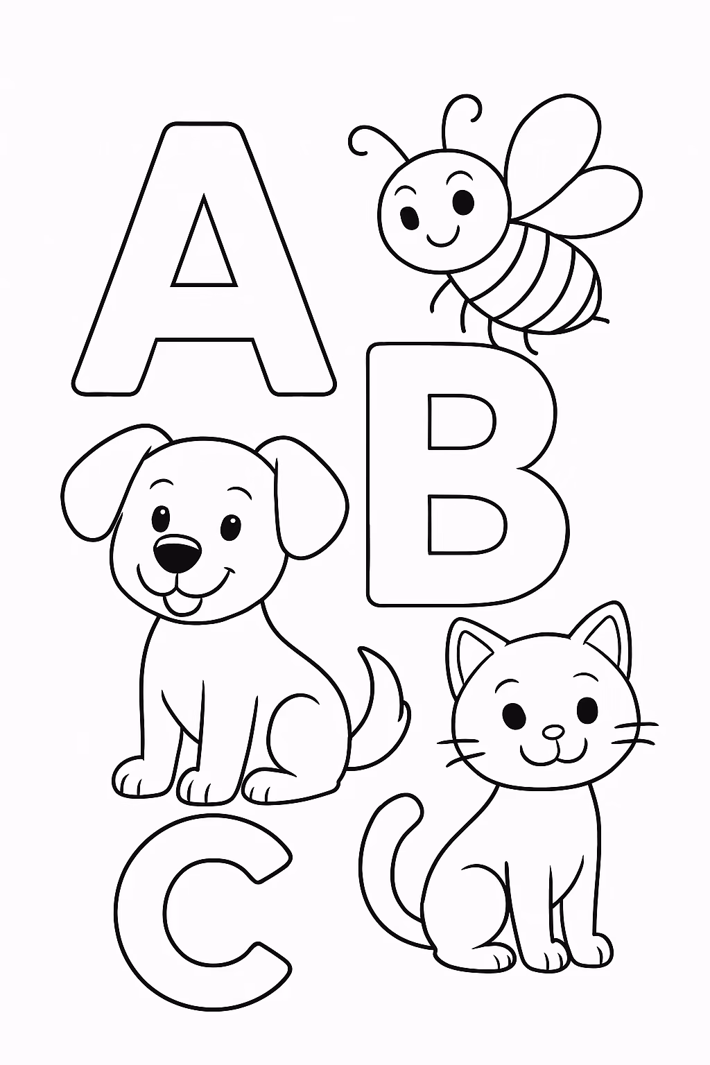 Abecedario para colorir — desenho para imprimir
