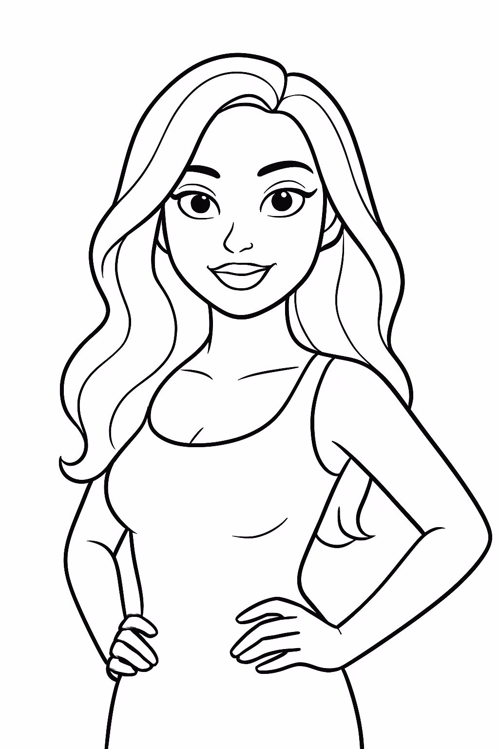 Adriana lima para colorir — desenho para imprimir