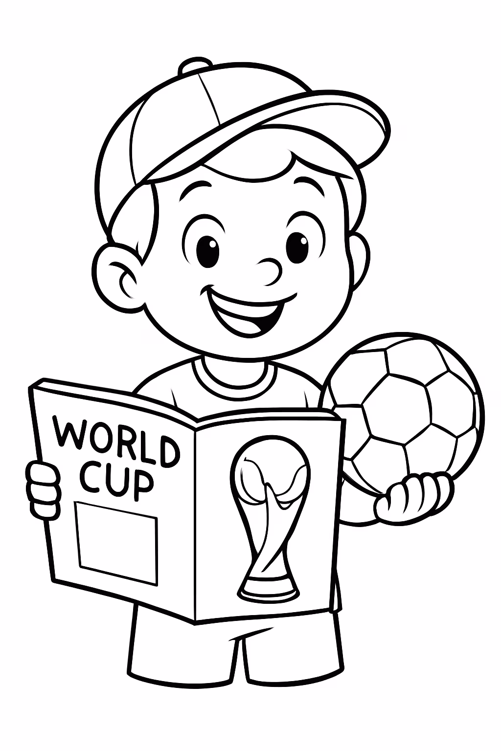Album da copa do mundo para colorir — desenho para imprimir