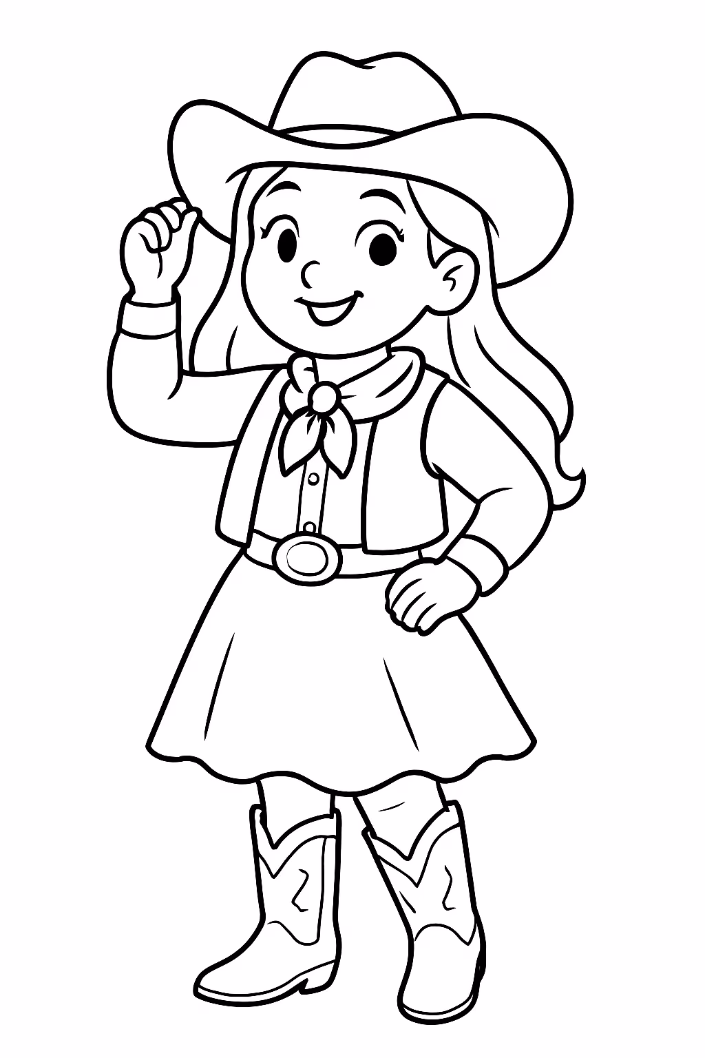 Ana castela boiadeira para colorir — desenho para imprimir