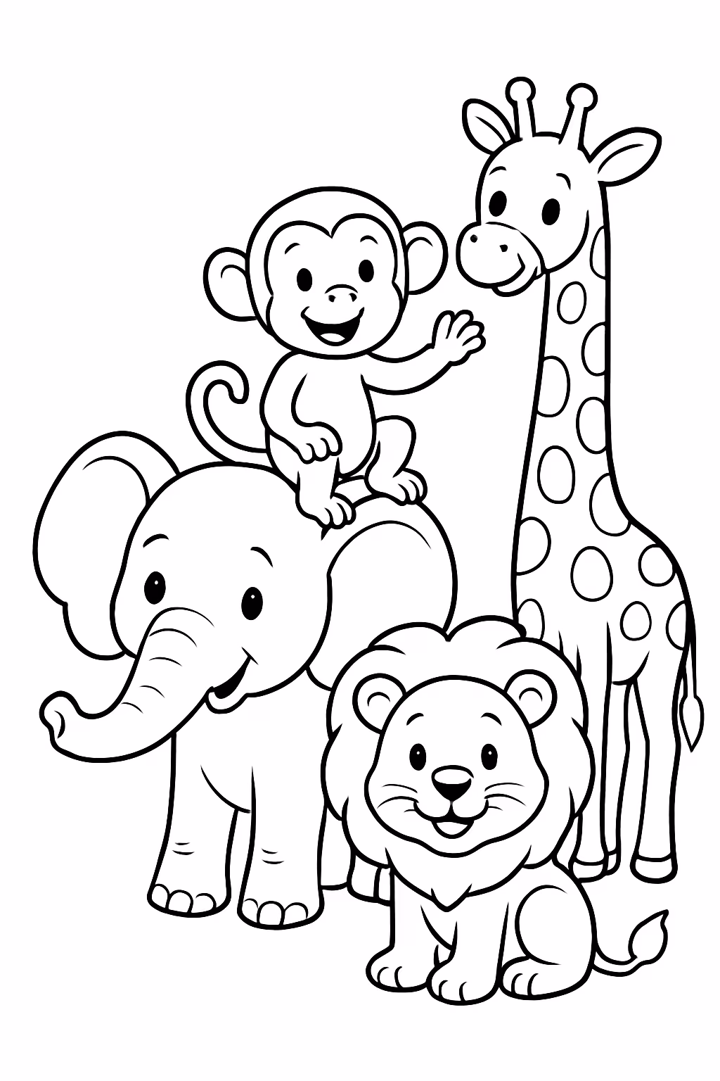 Animais para colorir — desenho para imprimir
