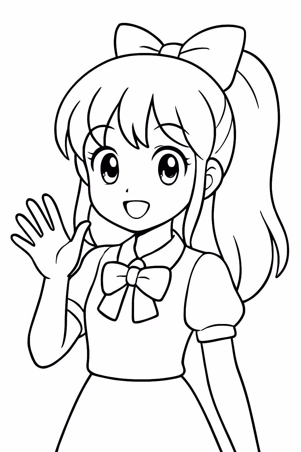Anime para colorir — desenho para imprimir