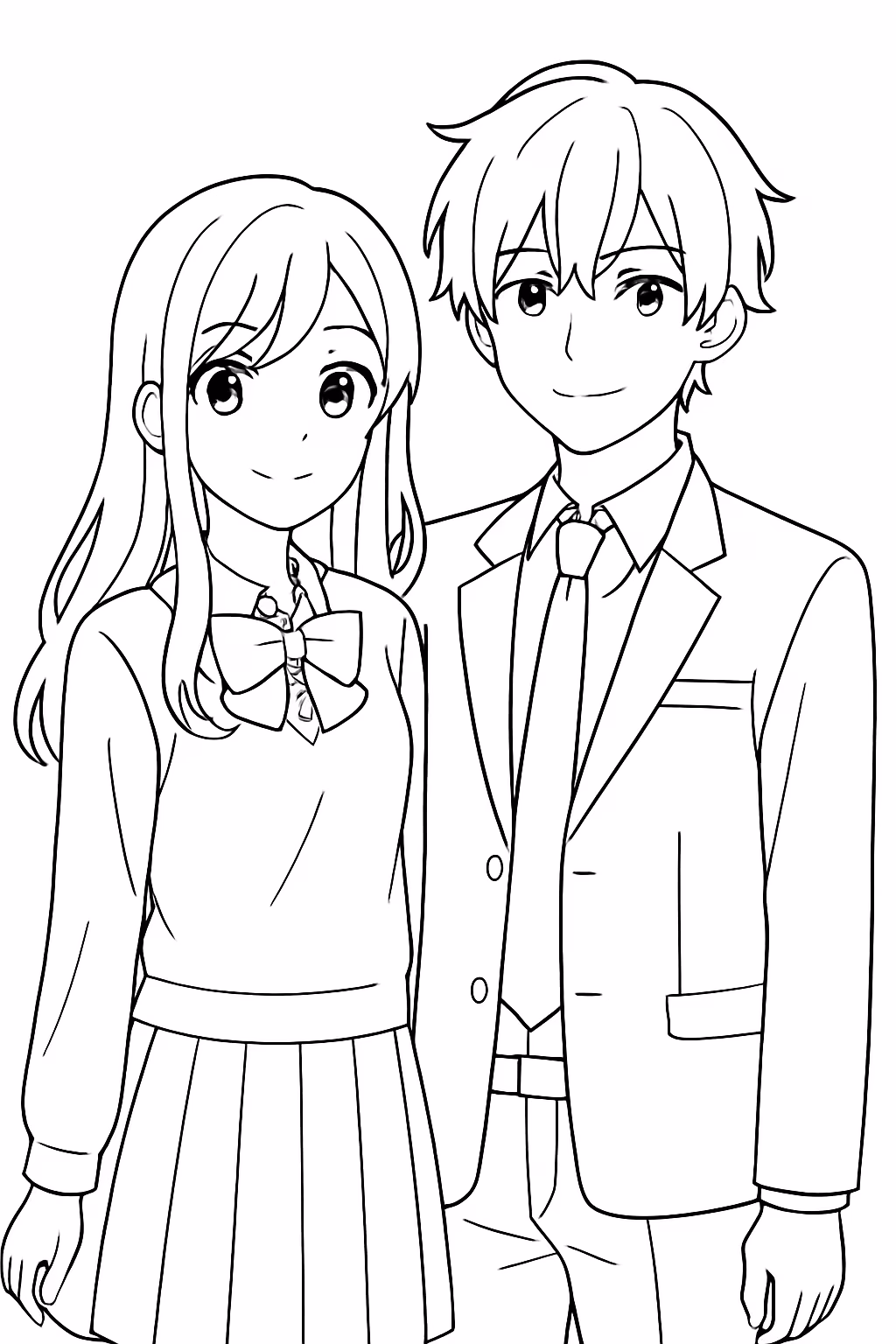 Animes de horimiya para colorir — desenho para imprimir