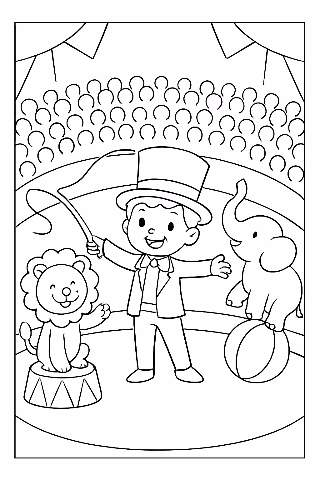 Arena show para colorir — desenho para imprimir