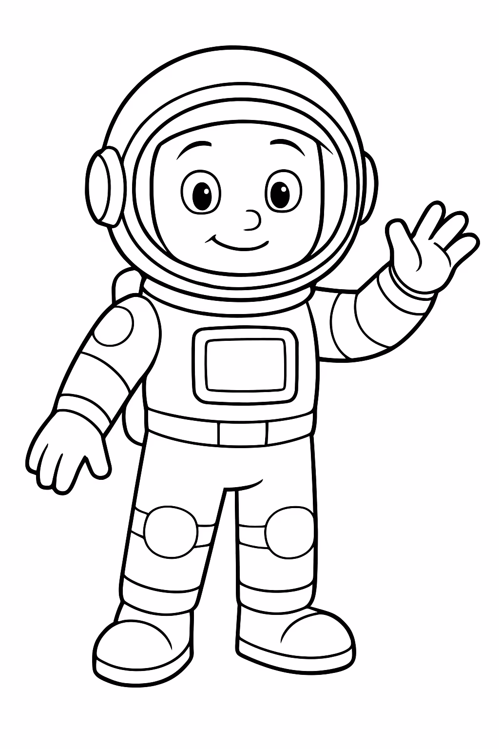 Astronauta para colorir — desenho para imprimir