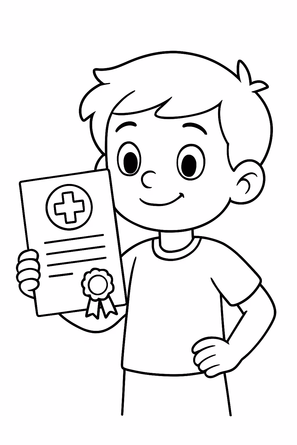 Atestado medico para colorir — desenho para imprimir