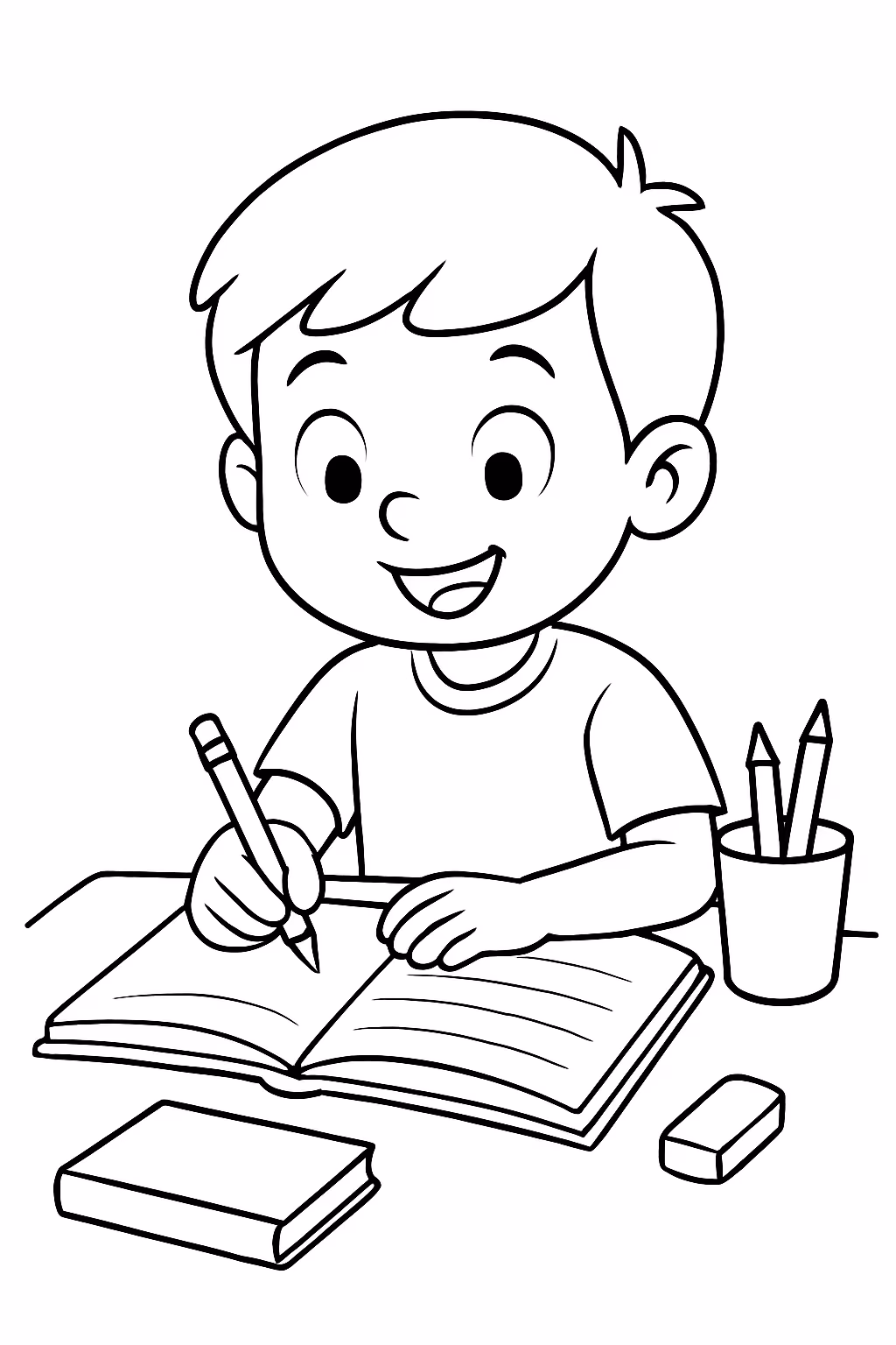 Atividades escolares para colorir — desenho para imprimir