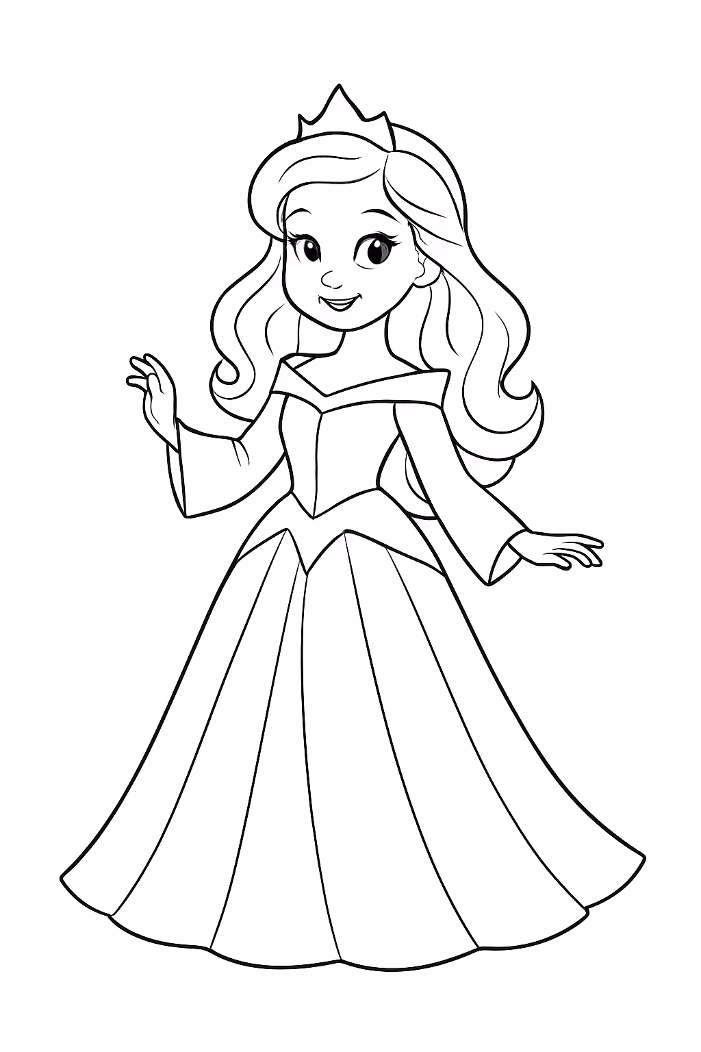 Aurora para colorir — desenho para imprimir