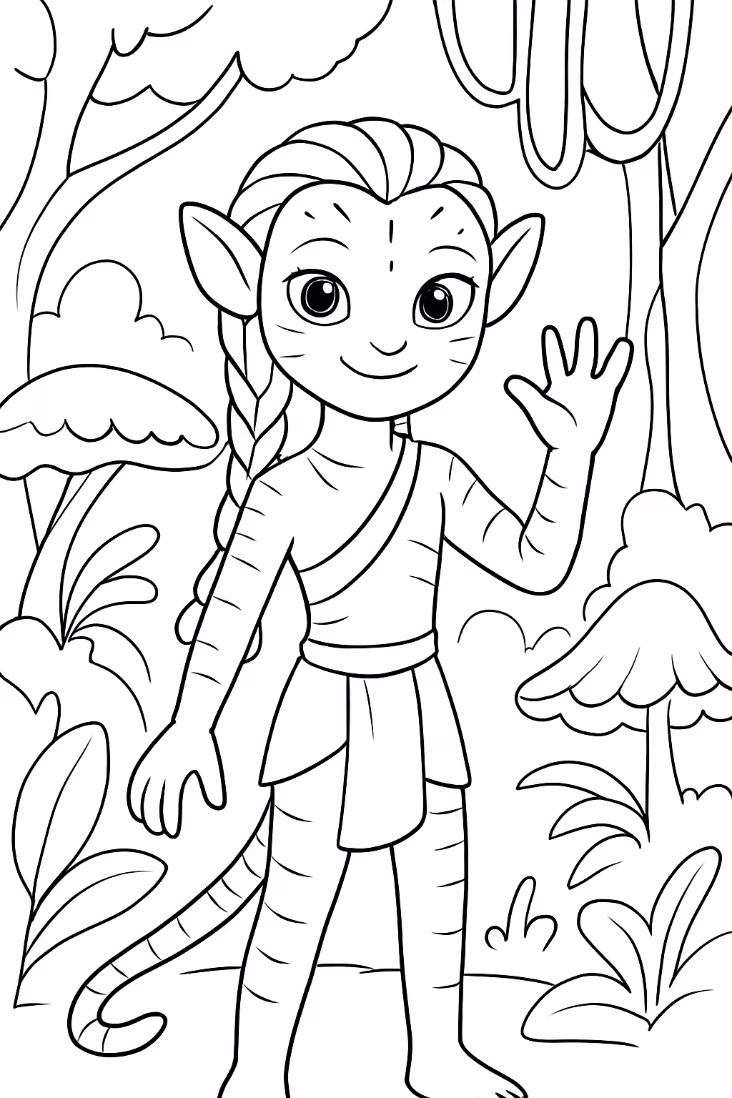 Avatar wolrd para colorir — desenho para imprimir