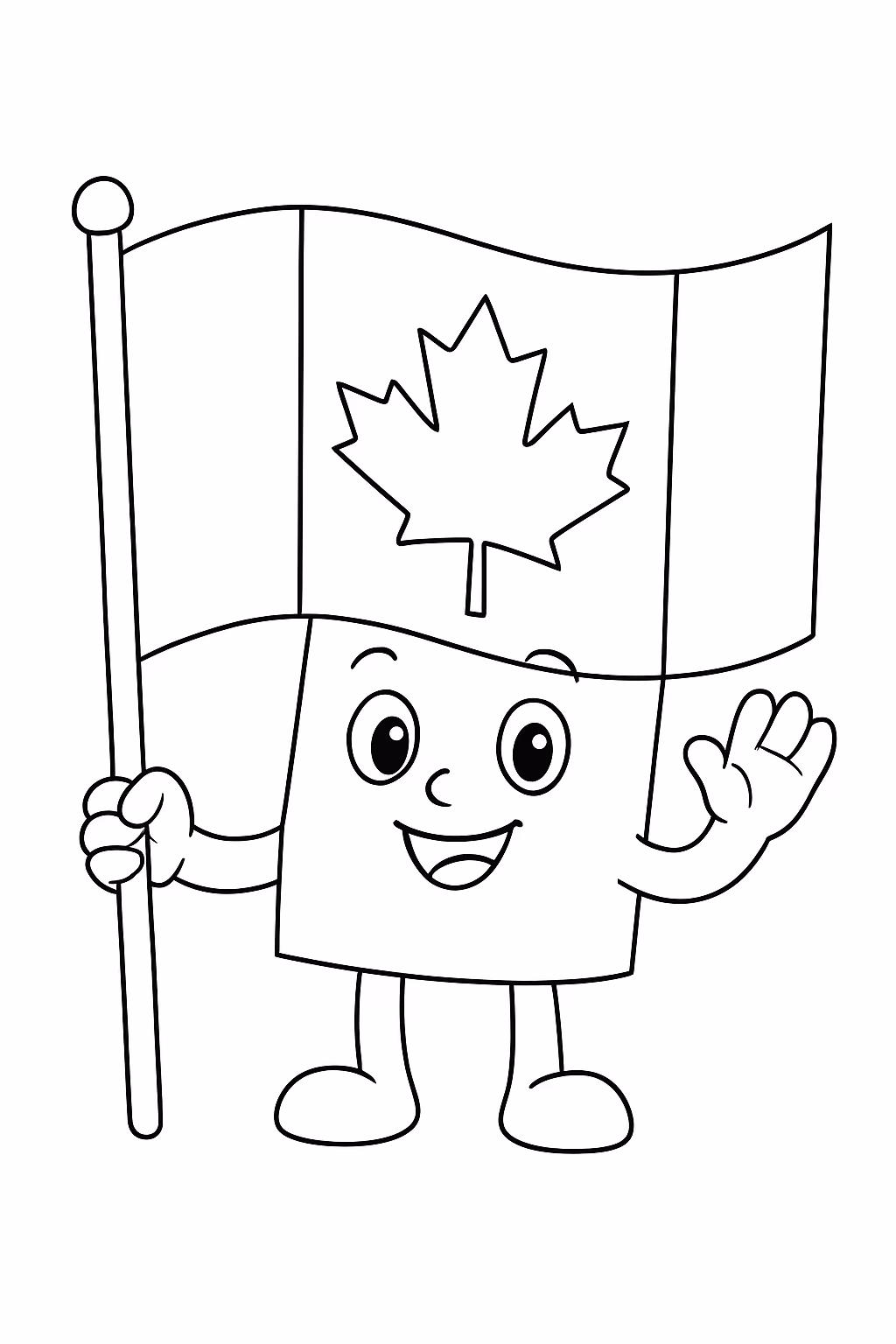 Badeira do canada para colorir — desenho para imprimir