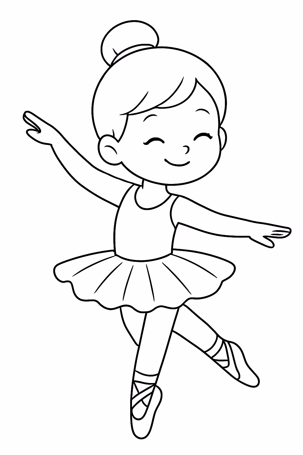 Bailarina para colorir — desenho para imprimir