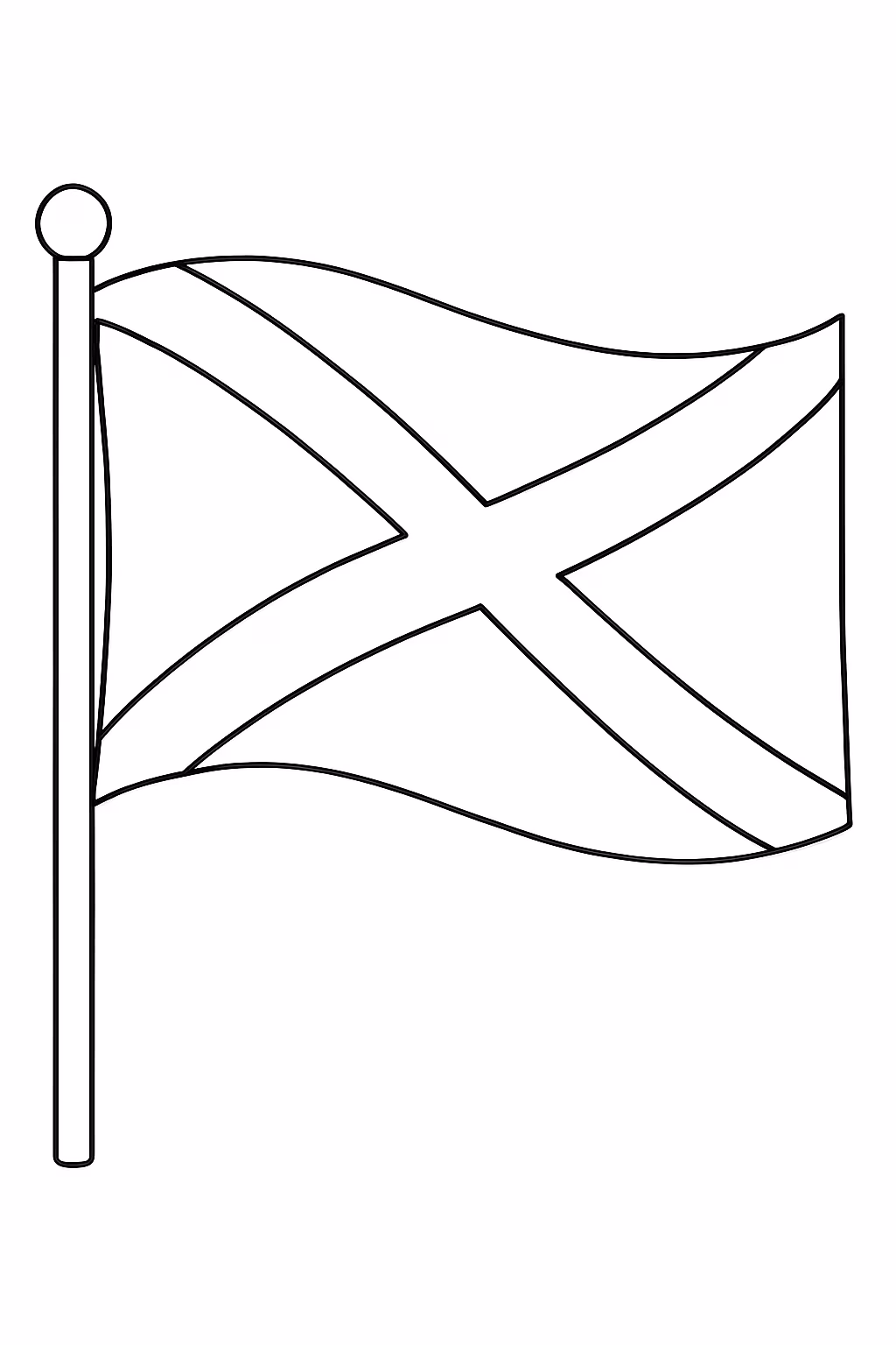 Bandeira da escocia para colorir — desenho para imprimir