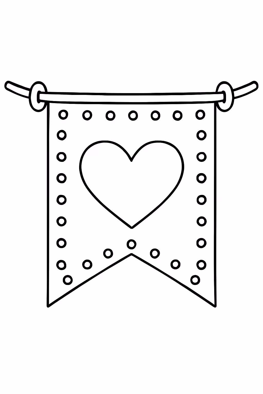 Bandeira de festa junina para colorir — desenho para imprimir