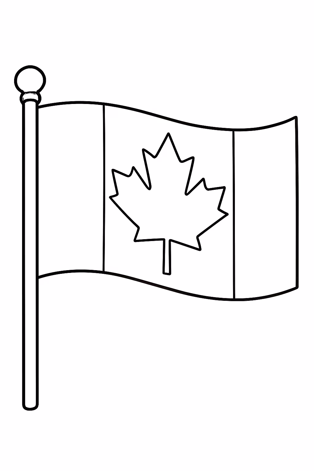 Bandeira do canada para colorir — desenho para imprimir