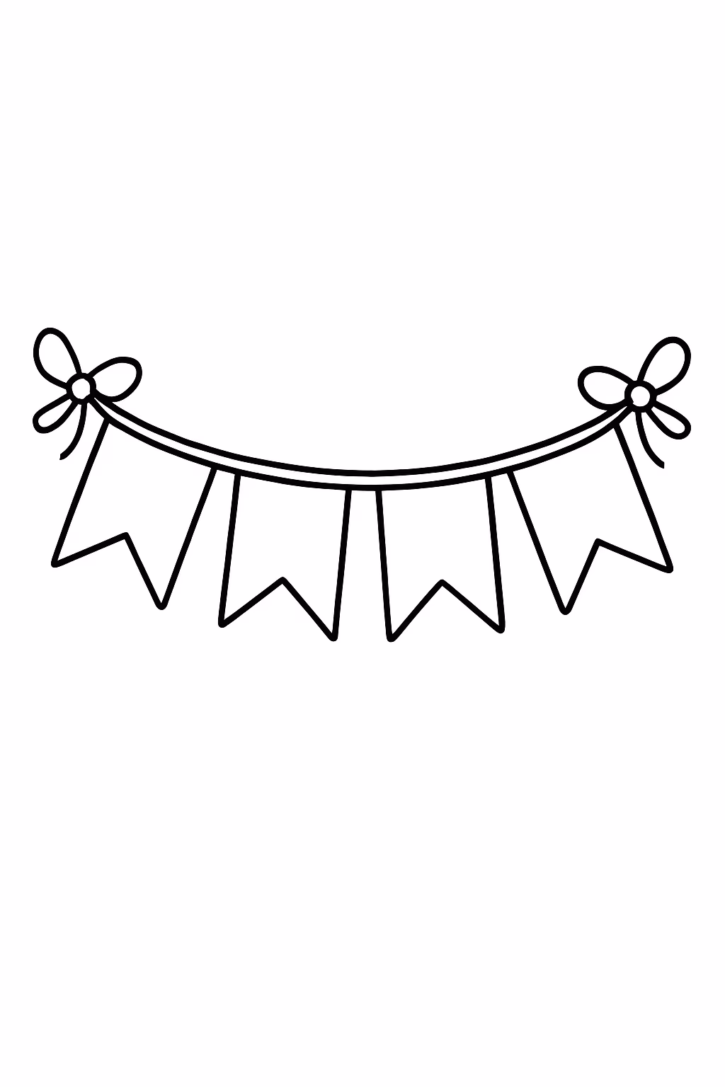 Bandeirinha junina para colorir — desenho para imprimir