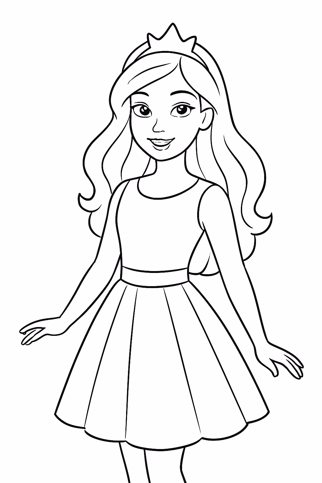 Barbi para colorir — desenho para imprimir