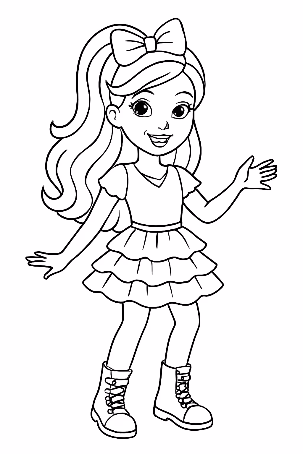 Barbie roupa maloquira para colorir — desenho para imprimir